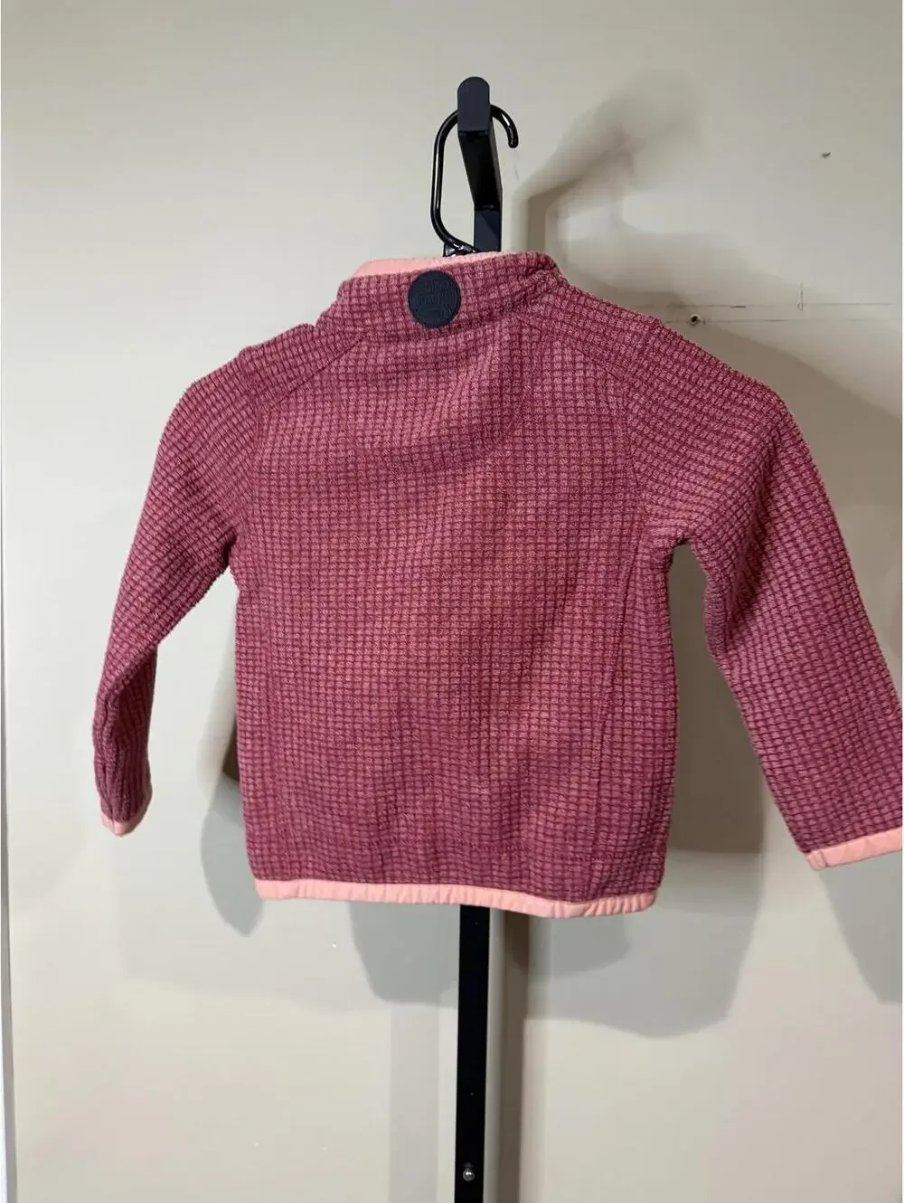 Weird Fish Kids' Pink and Peach Half-Zip Fleece Pullover 3-4 years